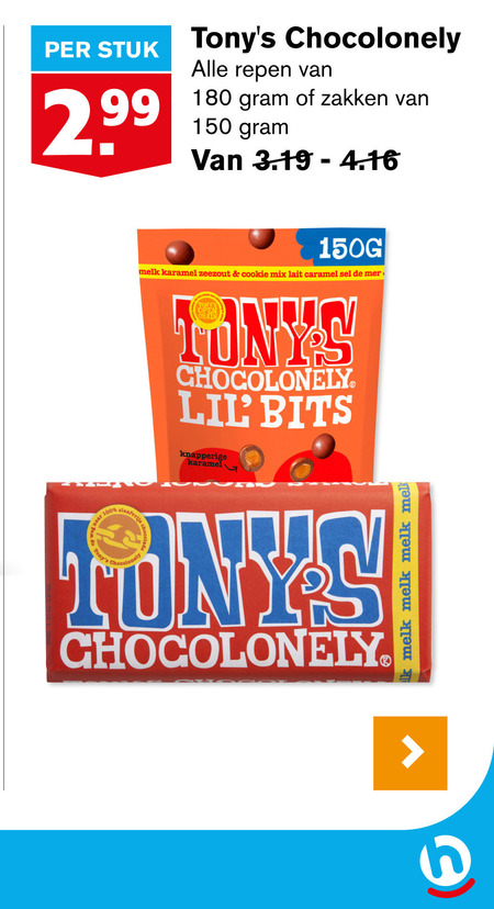Tony Chocolony   chocolade folder aanbieding bij  Hoogvliet - details