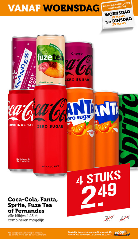 Fuze Tea   frisdrank, ice tea folder aanbieding bij  Coop - details