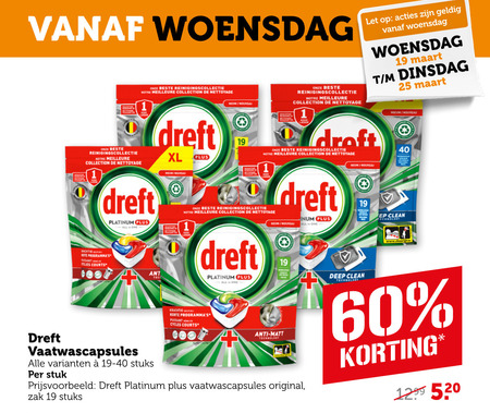 Dreft   vaatwasmiddel folder aanbieding bij  Coop - details