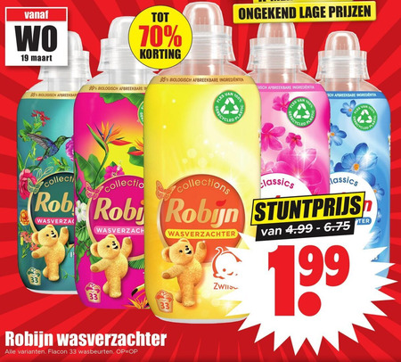Robijn   wasverzachter folder aanbieding bij  Dirk - details