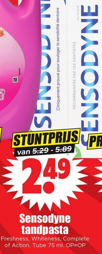 Sensodyne   tandpasta folder aanbieding bij  Dirk - details