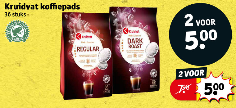 Kruidvat Huismerk   koffiepad folder aanbieding bij  Kruidvat - details
