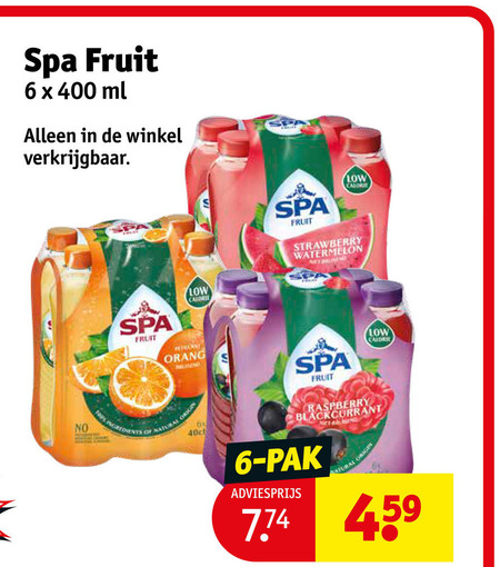Spa en Fruit   fruitdrank folder aanbieding bij  Kruidvat - details