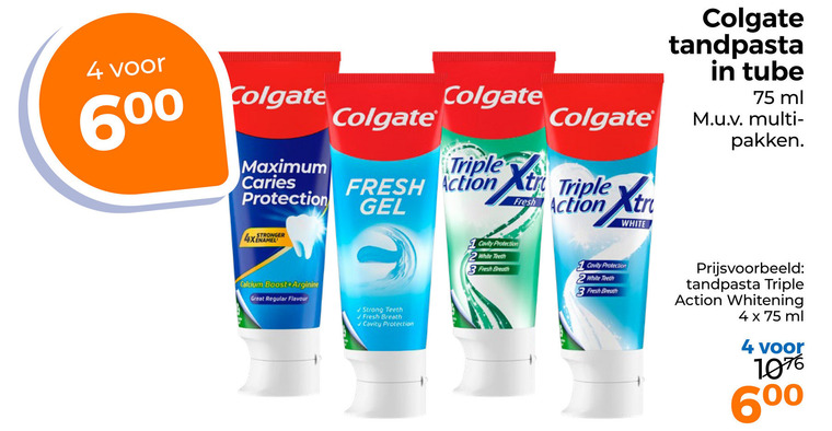 Colgate   tandpasta folder aanbieding bij  Trekpleister - details