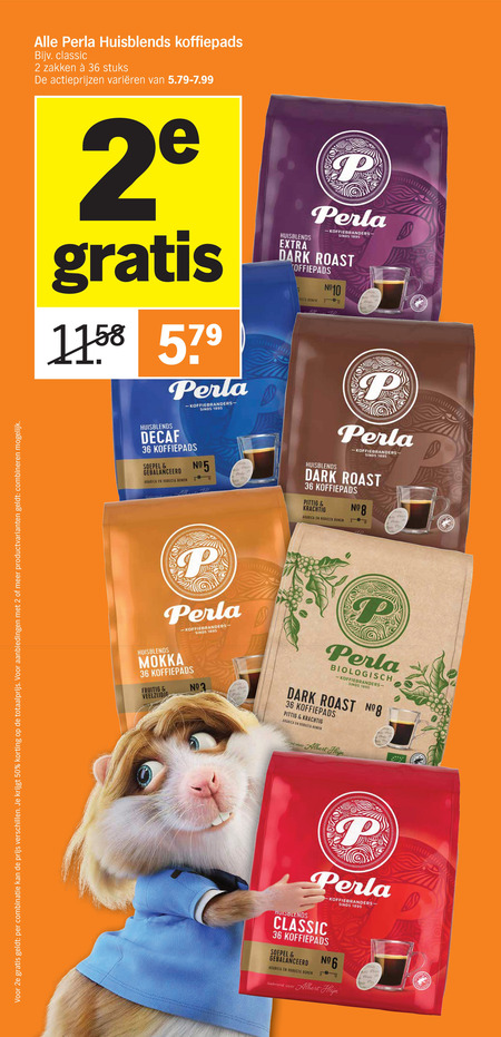 Perla   koffiepad folder aanbieding bij  Albert&nbsp;Heijn - details