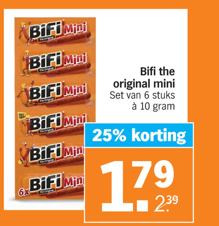 Bifi   bierworstjes folder aanbieding bij  Albert&nbsp;Heijn - details