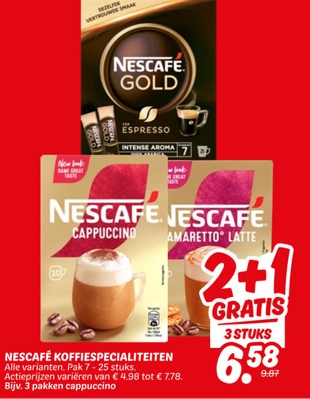 Nescafe   oploskoffie folder aanbieding bij  Dekamarkt - details