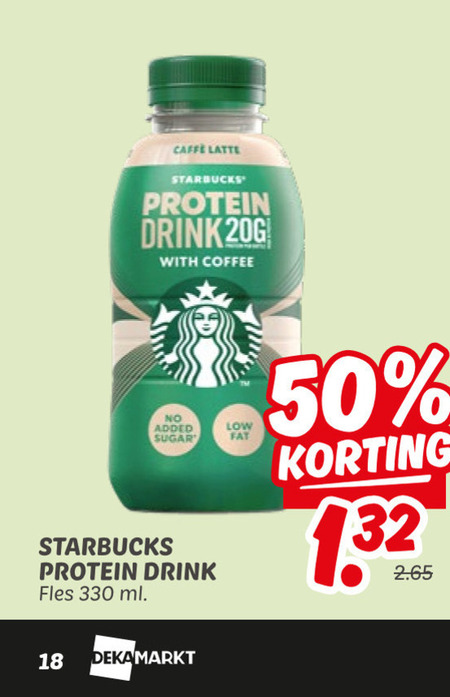 Starbucks   ijskoffie folder aanbieding bij  Dekamarkt - details