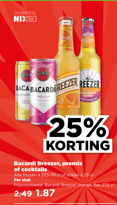 Bacardi   mixdrank folder aanbieding bij  Plus - details