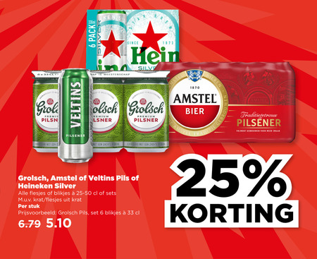 Heineken Silver   blikje bier folder aanbieding bij  Plus - details