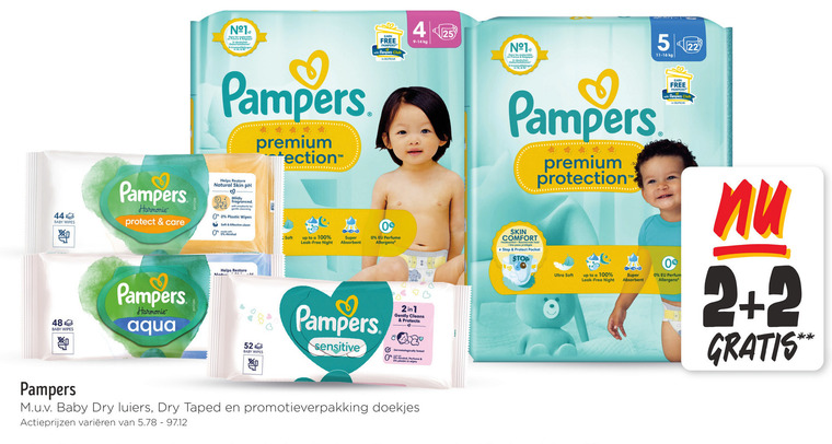 Pampers   luiers, billendoekjes folder aanbieding bij  Jumbo - details