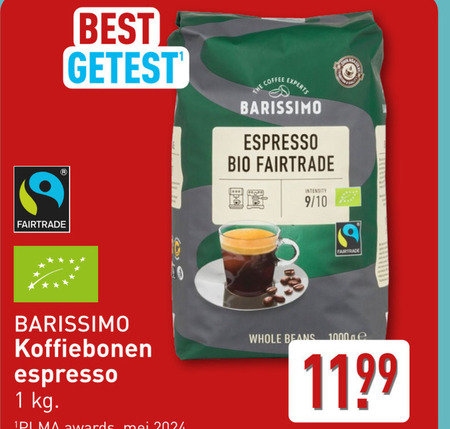 Barissimo   koffiebonen folder aanbieding bij  Aldi - details