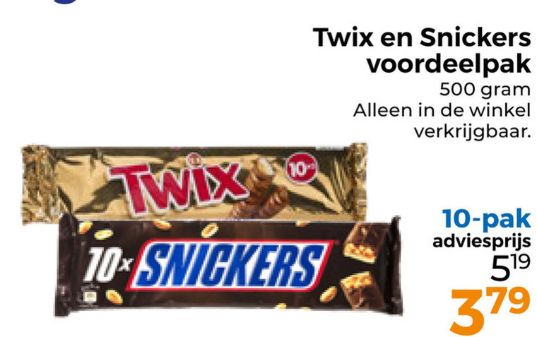 Twix   chocoladereep folder aanbieding bij  Trekpleister - details