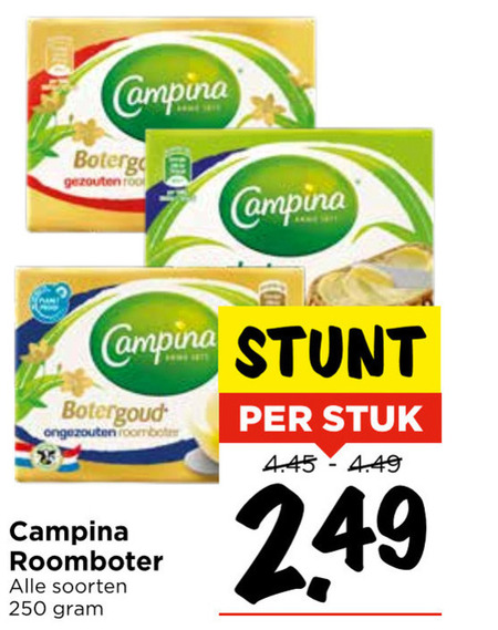 Campina   roomboter folder aanbieding bij  Vomar - details