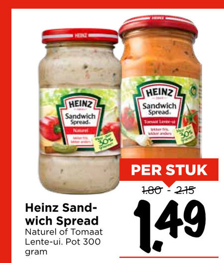 Heinz   sandwich spread folder aanbieding bij  Vomar - details