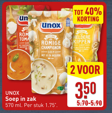 Unox   soep folder aanbieding bij  Aldi - details
