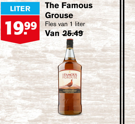 Famous Grouse   whisky folder aanbieding bij  Hoogvliet - details