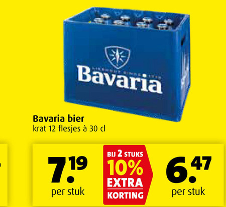 Bavaria   krat bier folder aanbieding bij  Boni - details
