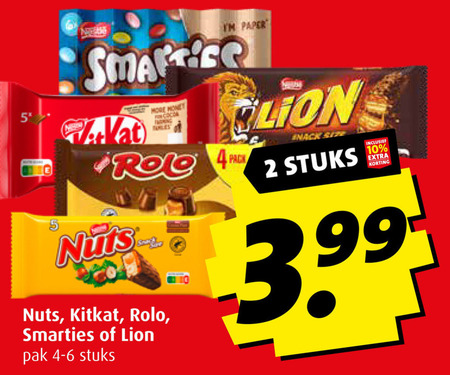 Smarties   chocoladereep folder aanbieding bij  Boni - details