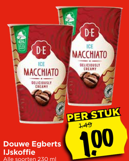 Douwe Egberts   ijskoffie folder aanbieding bij  Vomar - details