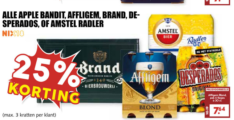 Desperados   krat bier, radler bier folder aanbieding bij  MCD Supermarkt Basis - details