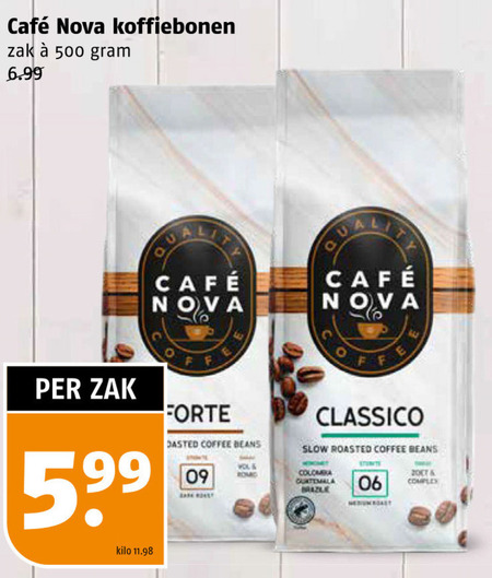 Cafe Nova   koffiebonen folder aanbieding bij  Poiesz - details