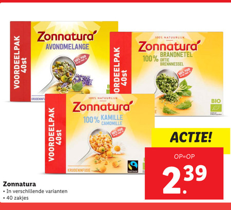 Zonnatura   thee folder aanbieding bij  Lidl - details