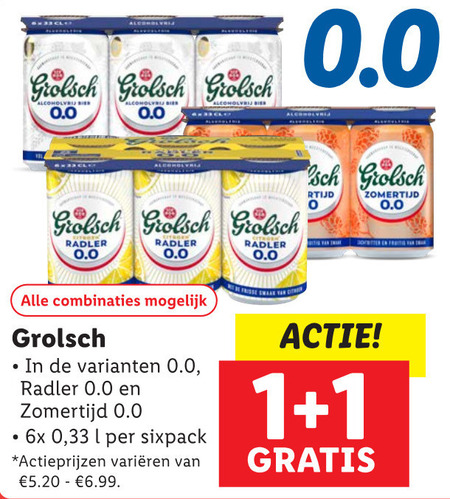 Grolsch   alcoholvrij bier folder aanbieding bij  Lidl - details