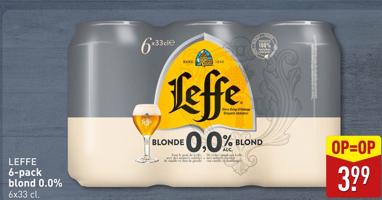 Leffe   alcoholvrij bier folder aanbieding bij  Aldi - details