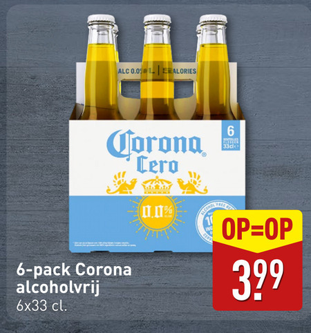 Corona   alcoholvrij bier folder aanbieding bij  Aldi - details