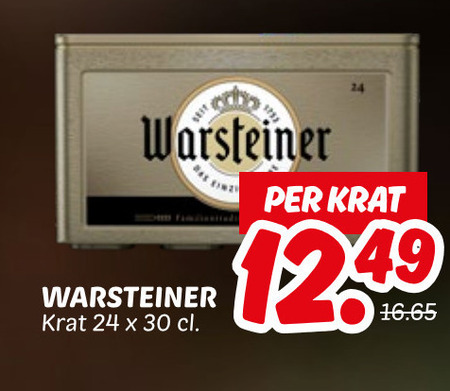 Warsteiner   krat bier folder aanbieding bij  Dekamarkt - details