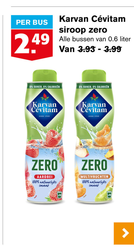 Karvan Cevitam   limonadesiroop folder aanbieding bij  Hoogvliet - details