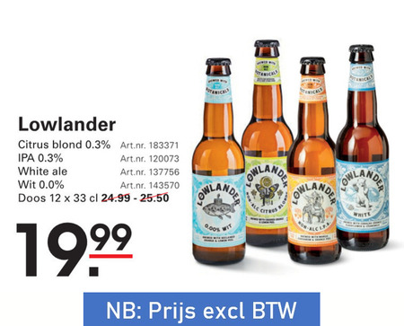 Lowlander   speciaalbier folder aanbieding bij  Sligro - details