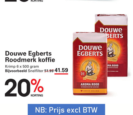 Douwe Egberts   koffie folder aanbieding bij  Sligro - details