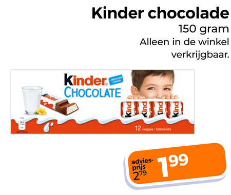 Kinder   chocolade folder aanbieding bij  Trekpleister - details