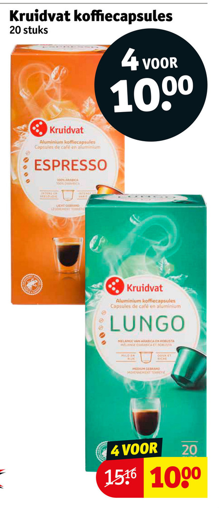 Kruidvat Huismerk   koffiecups folder aanbieding bij  Kruidvat - details