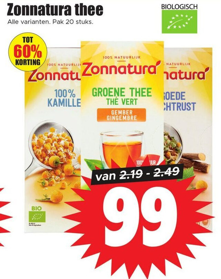 Zonnatura   thee folder aanbieding bij  Dirk - details