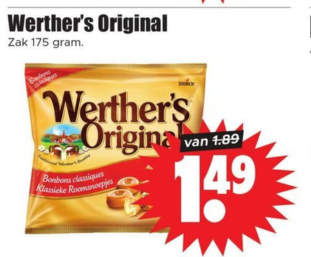 Werthers Original   snoep folder aanbieding bij  Dirk - details