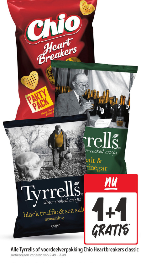 Tyrells   chips, zoutje folder aanbieding bij  Jumbo - details
