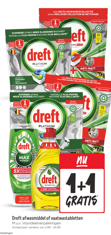 Dreft   vaatwasmiddel, afwasmiddel folder aanbieding bij  Jumbo - details
