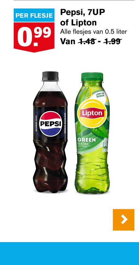 Lipton   ice tea, cola folder aanbieding bij  Hoogvliet - details