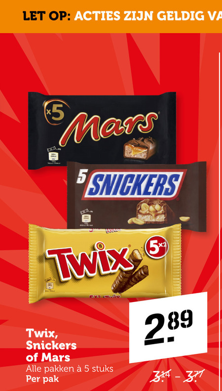 Twix   chocoladereep folder aanbieding bij  Coop - details