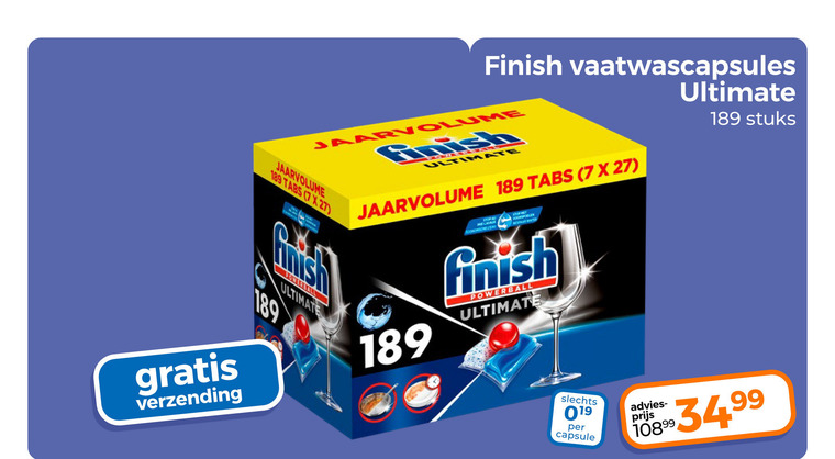 Finish   vaatwasmiddel folder aanbieding bij  Trekpleister - details
