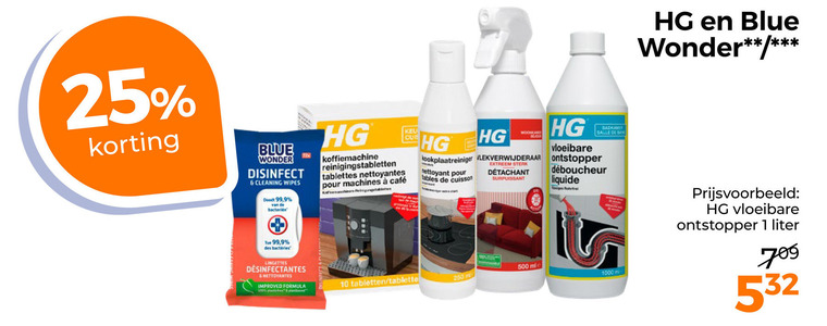 HG   kookplaatreiniger, badkamerreiniger folder aanbieding bij  Trekpleister - details