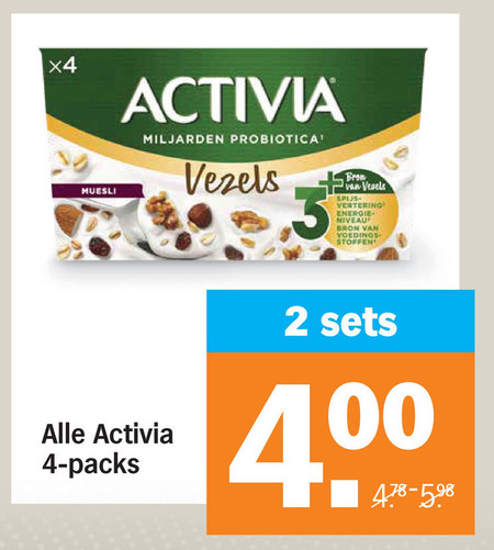Danone Activia   vruchtenyoghurt folder aanbieding bij  Albert Heijn - details