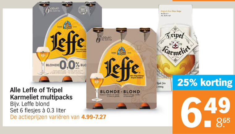 Karmeliet   speciaalbier, blikje bier folder aanbieding bij  Albert Heijn - details