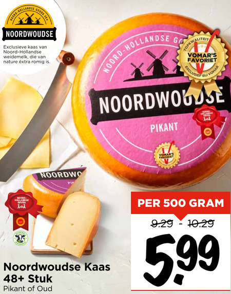 Noordwoudse   kaas folder aanbieding bij  Vomar - details