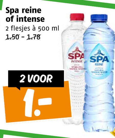Spa   mineraalwater folder aanbieding bij  Poiesz - details
