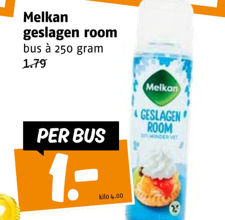 Melkan   slagroom folder aanbieding bij  Poiesz - details