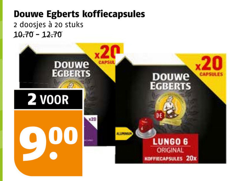 Douwe Egberts   koffiecups folder aanbieding bij  Poiesz - details